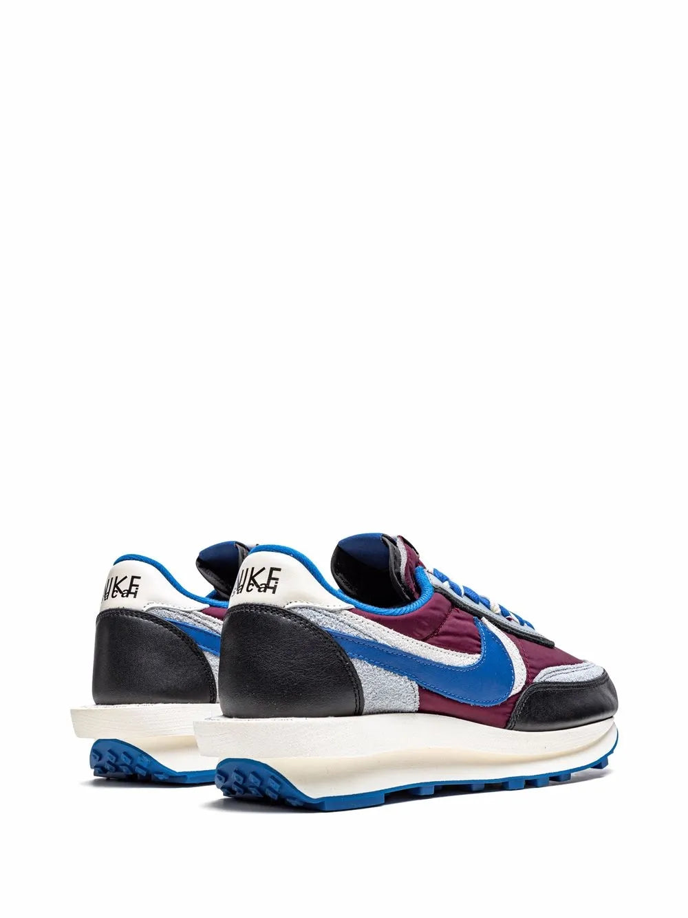x sacai x Undercover LDWaffle "Night Maroon" sneakers