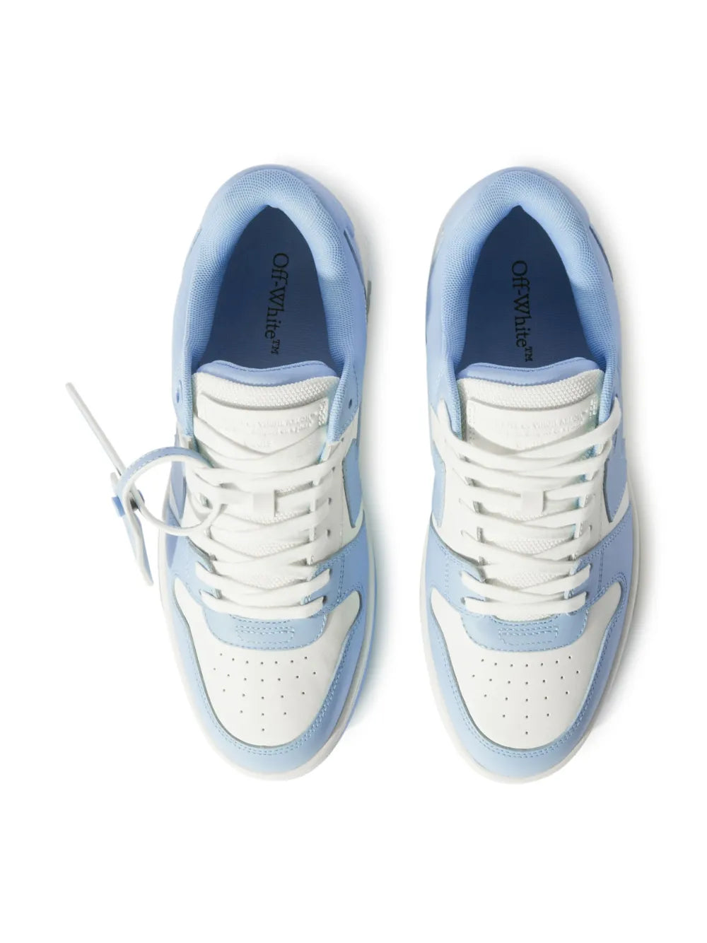 Off white Out Of Office sneakers in light blue and white leather