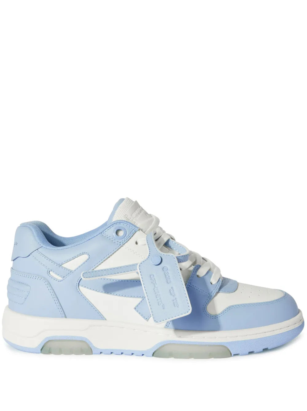 Off white Out Of Office sneakers in light blue and white leather