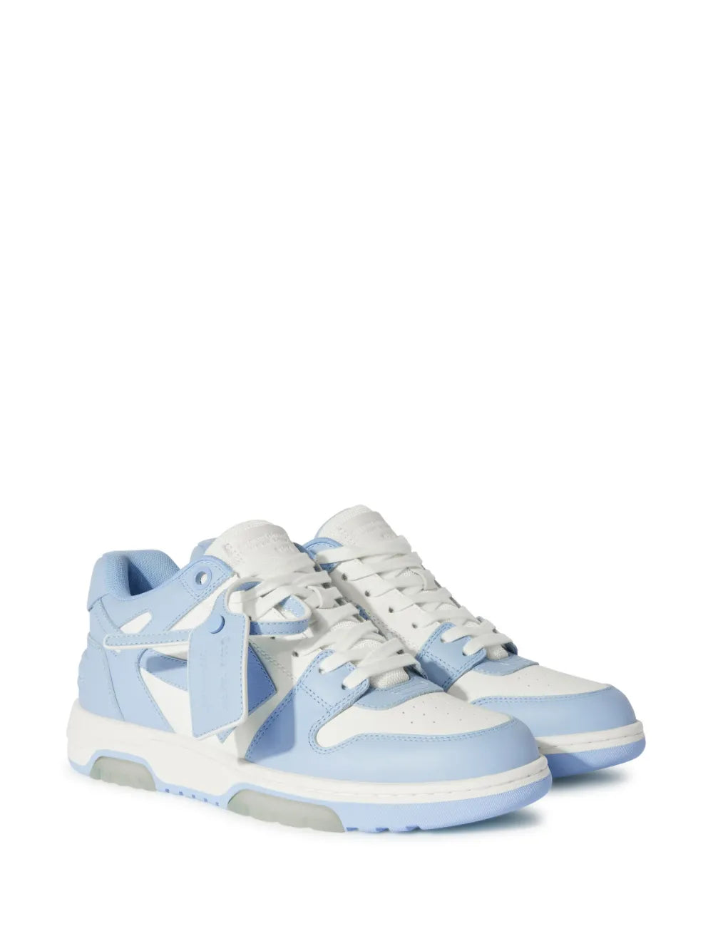 Off white Out Of Office sneakers in light blue and white leather