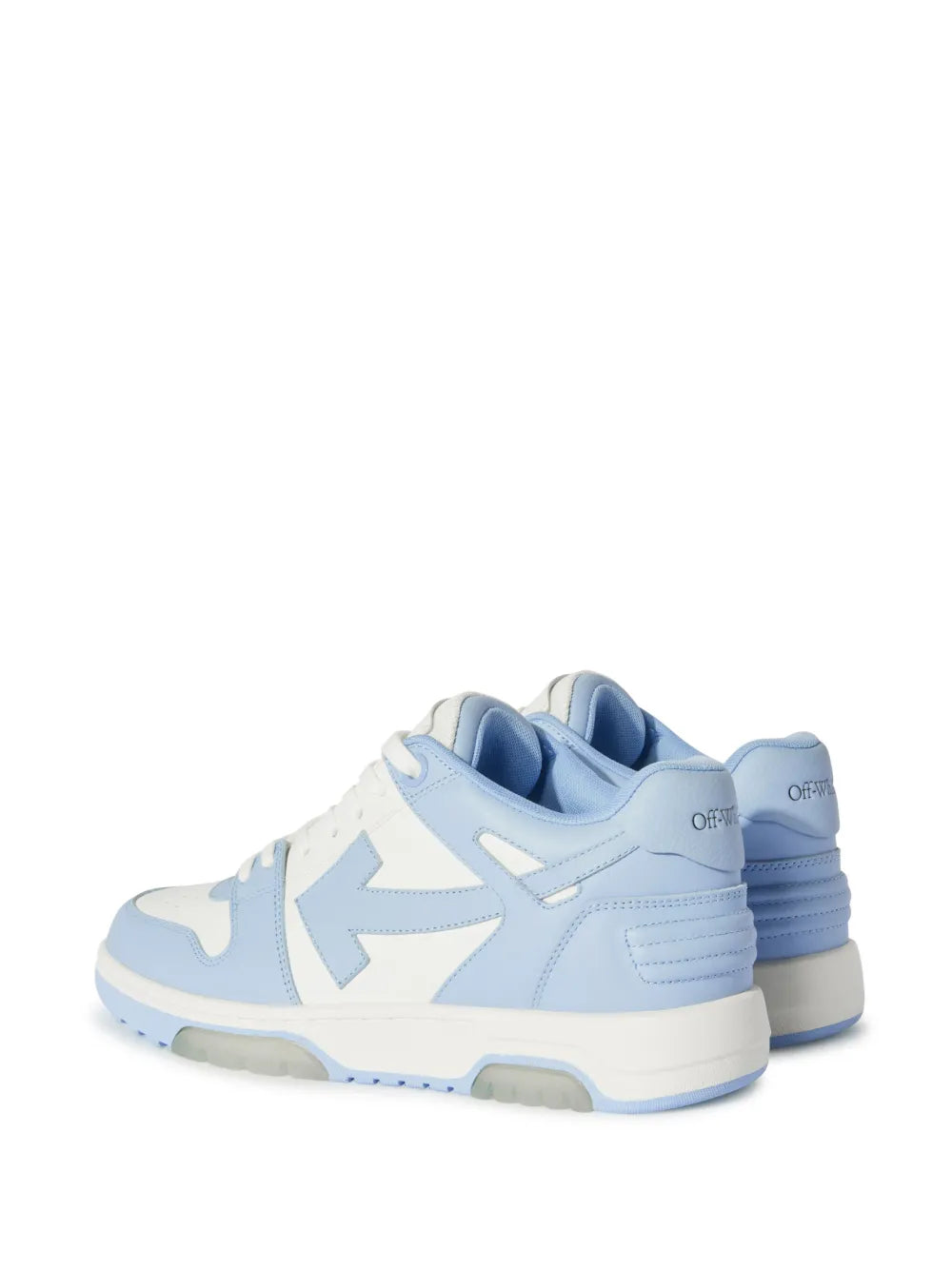 Off white Out Of Office sneakers in light blue and white leather