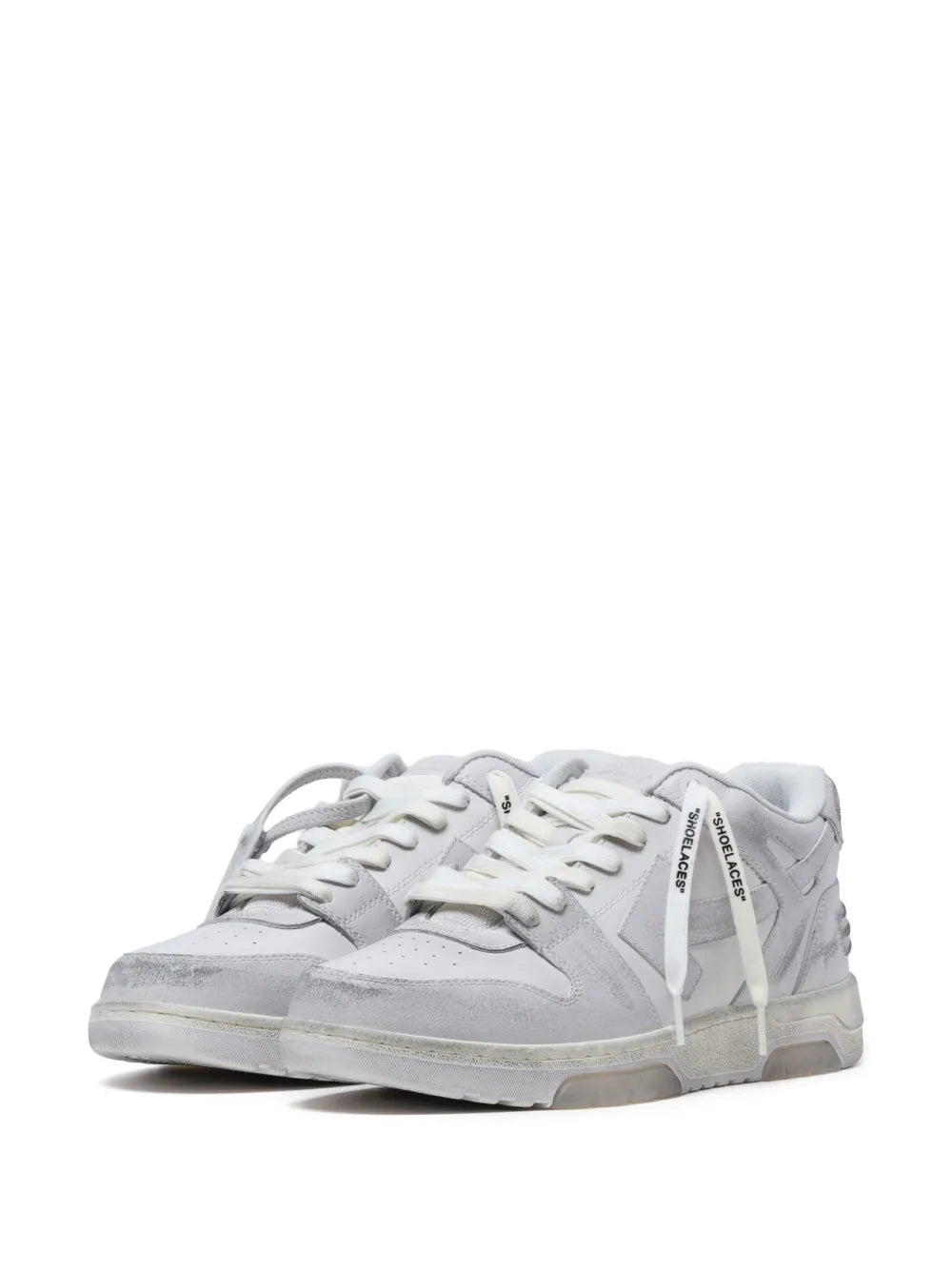 Off white grey sneakers vintage leather