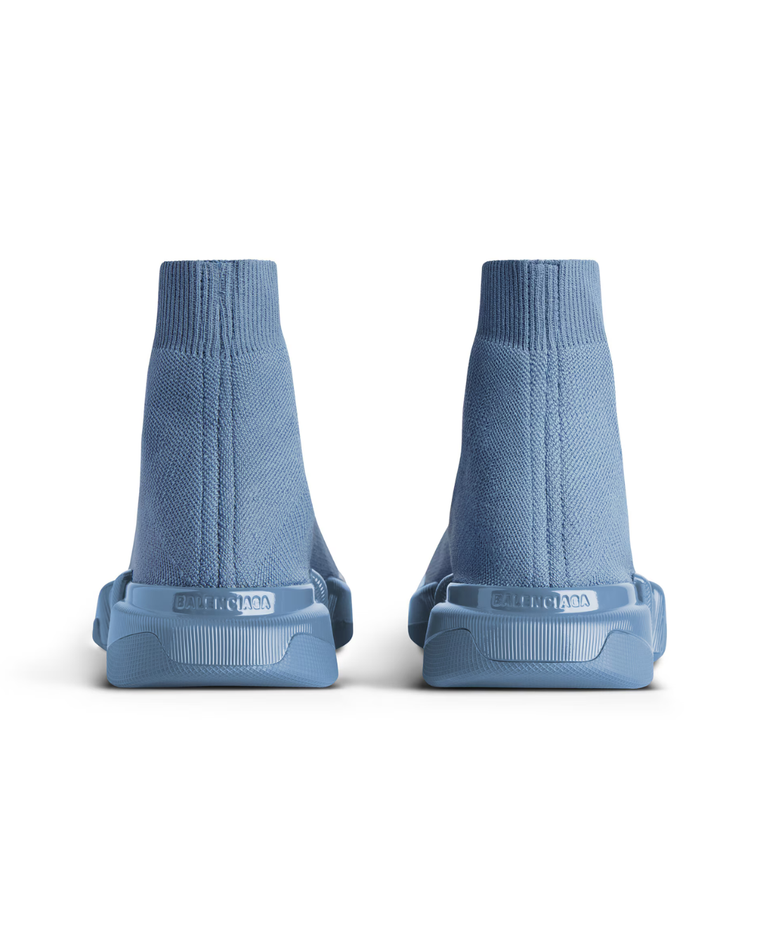 Sneaker Balenciaga Speed 2.0 in maglia riciclata blu sbiadito