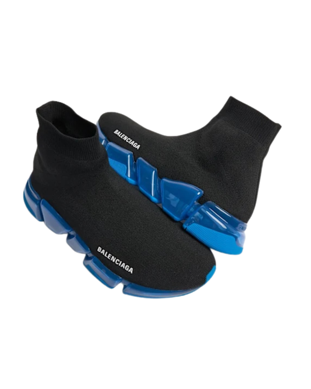 Balenciaga Speed 2.0 Sneaker in maglia riciclata nera e blu