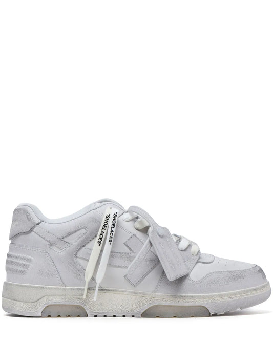 Off white grey sneakers vintage leather