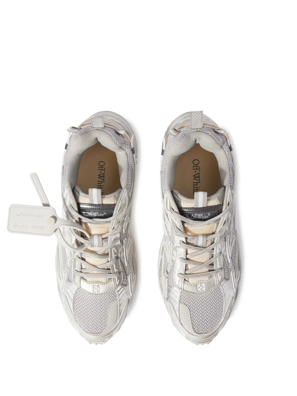 Off white Silver Be Right Back Sneakers