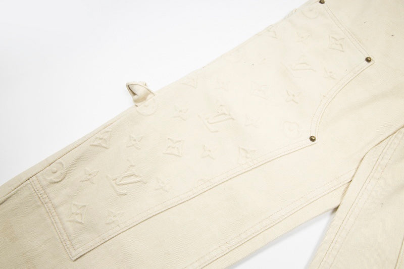 Louis Vuitton Beige Monogram Carpenter Pants