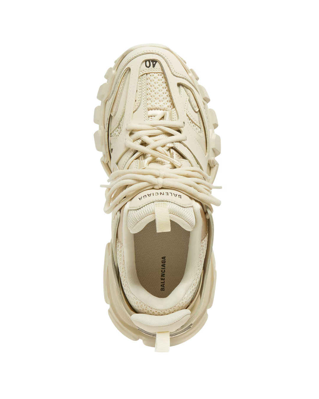 Balenciaga Track Sneaker in rete e nylon beige e nero 