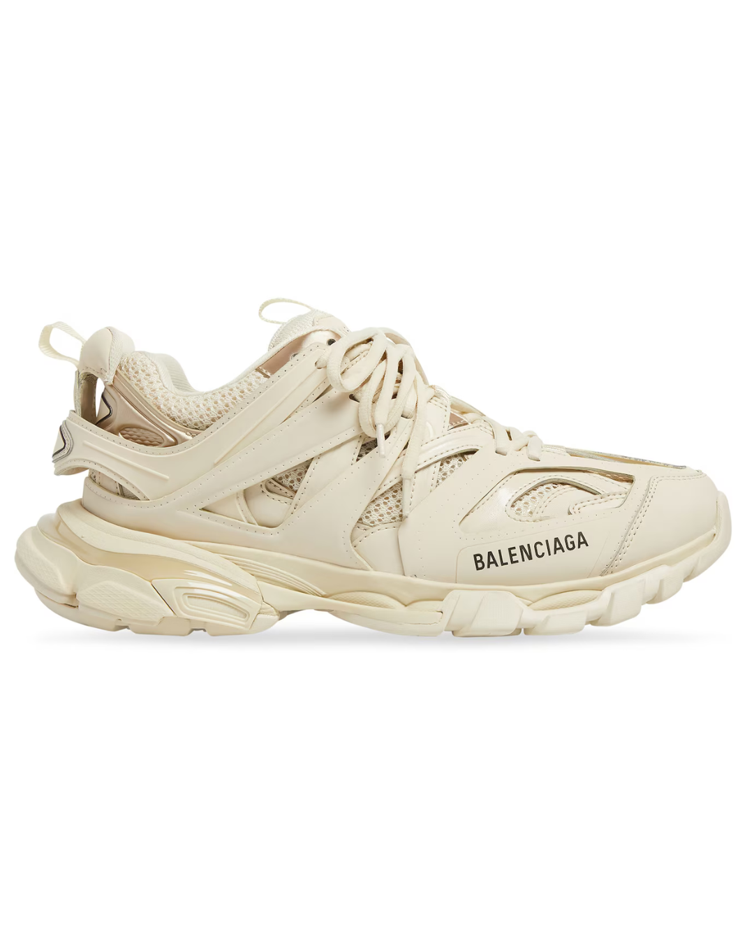 Balenciaga Track Sneaker in rete e nylon beige e nero 