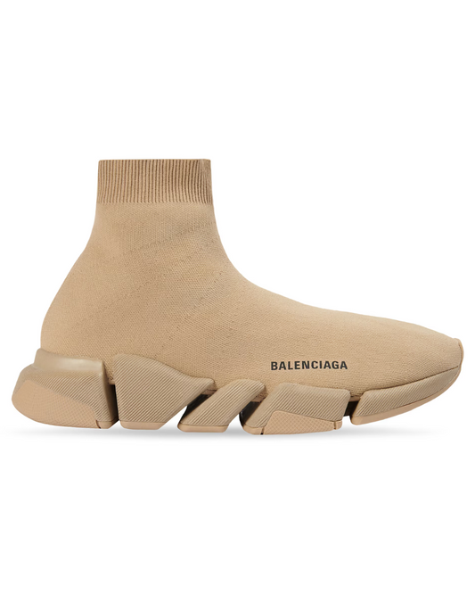 Sneaker Balenciaga Speed ​​2.0 Monocolor in maglia riciclata beige